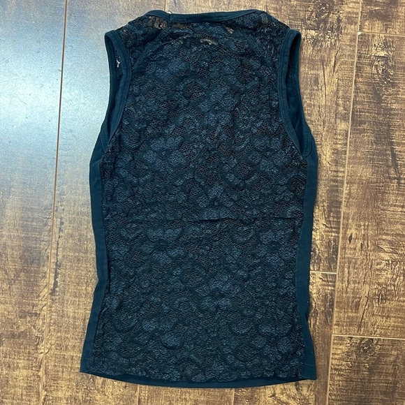 Black Mesh Burnout Tank Top Size Small - Picture 1 of 3
